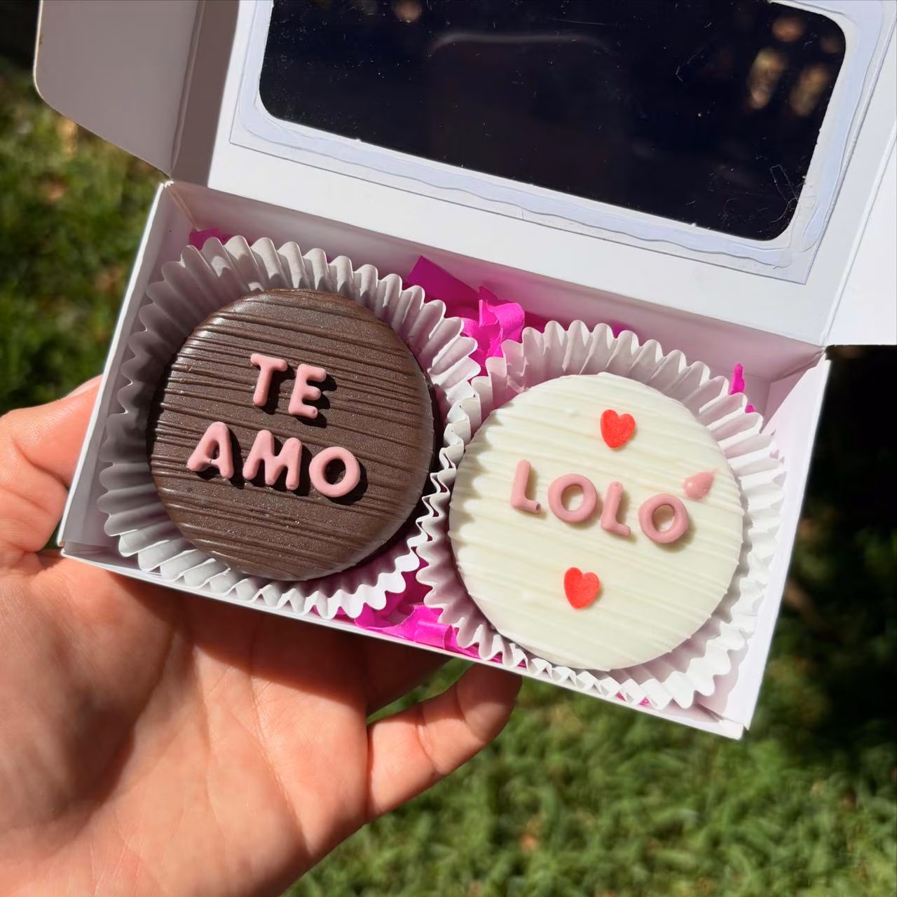 Caja de 2 alfajores personalizados