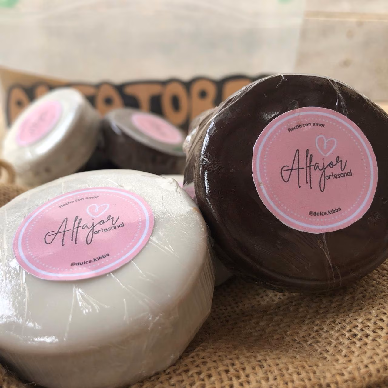 Alfajor simple Dulce Kibba, vista alternativa